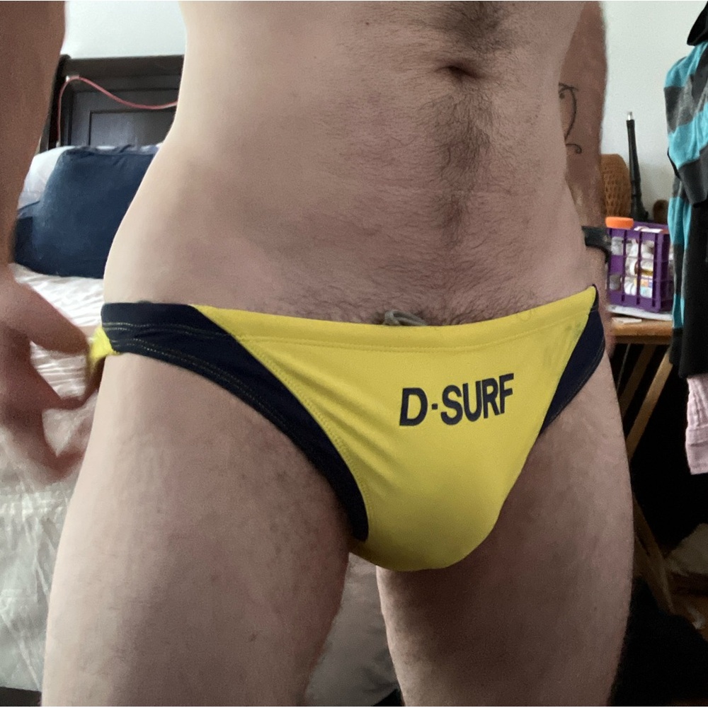 Yellow and Navy Speedo D-Surf